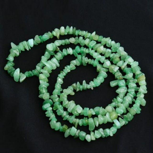 Hebra Suelta De Las Perlas Sueltas De La Piedra Preciosa Del Chip De Aventurina Verde De 6-8 Mm 35 Pulgadas