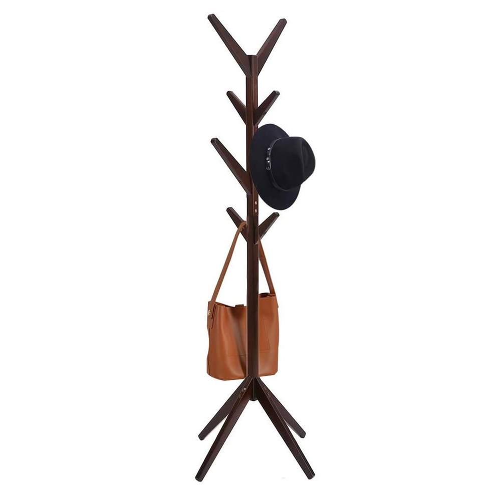 69" Entryway Coat Rack Free Standing Jacket Hat Tree Hanger Holder with
