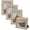 Beige, variant on Golden State Art 5x7 Country Wood Grain Style Picture Frames, Tabletop or Wall Display, Gray, Pack of 4