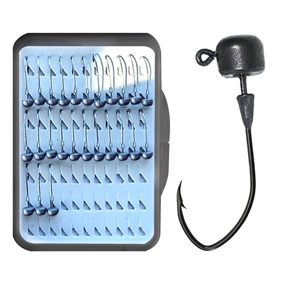 Micro Ned Rig Jig Heads ,25pc/Case Finesse Shroom Head Jig Hooks for Bass, Crappie, Perch, and Trout Availble in 1/32oz, 1/24oz, 1/16oz