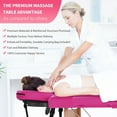 thumbnail image 3 of Massage Table Portable Massage Bed Lash Bed with Carrying Case Spa Table Height Adjustable,Salon Bed Face Cradle Bed,Rose Faux Leather Furniture Game Recreation Massage Tables, 3 of 7
