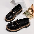 thumbnail image 6 of Crunowin Women's British Style Loafers, Formal & Casual Pull-On Style Thick Sole Large Size Comfortable Shoes Black, 6 of 9