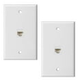 thumbnail image 1 of 2-Pack 1-Port Ethernet Wall Plate, Jack Wall Plate with RJ45 Female to Female Inline Coupler Insert, 1 of 6