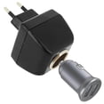 thumbnail image 1 of Adaptador de enchufe hembra para encendedor de cigarrillos a toma de corriente de 220 V a 12 V, 1 of 4