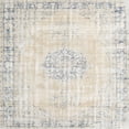 thumbnail image 1 of Ahgly Company Machine Washable Indoor Square Traditional Silver Pink Area Rugs, 4' Square, 1 of 7