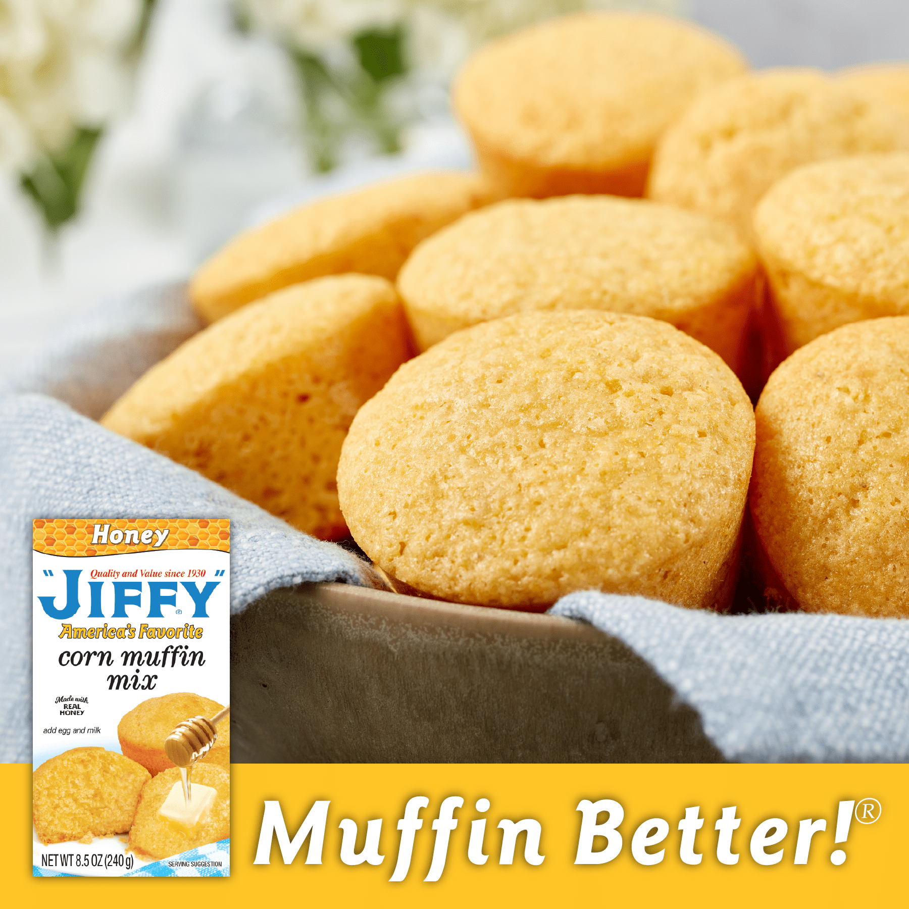 "JIFFY" Honey Corn Muffin Mix, 8.5 oz Box