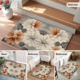 thumbnail image 6 of Retro Dahlia Flower Area&nbsp;Rug 2x3ft Beige Orange Vintage Floral Watercolor Non-Slip&nbsp;Washable Square&nbsp;Rugs Soft Felt Indoor Floor Mat for Bedroom Kitchen Living Room Bathroom, 6 of 9