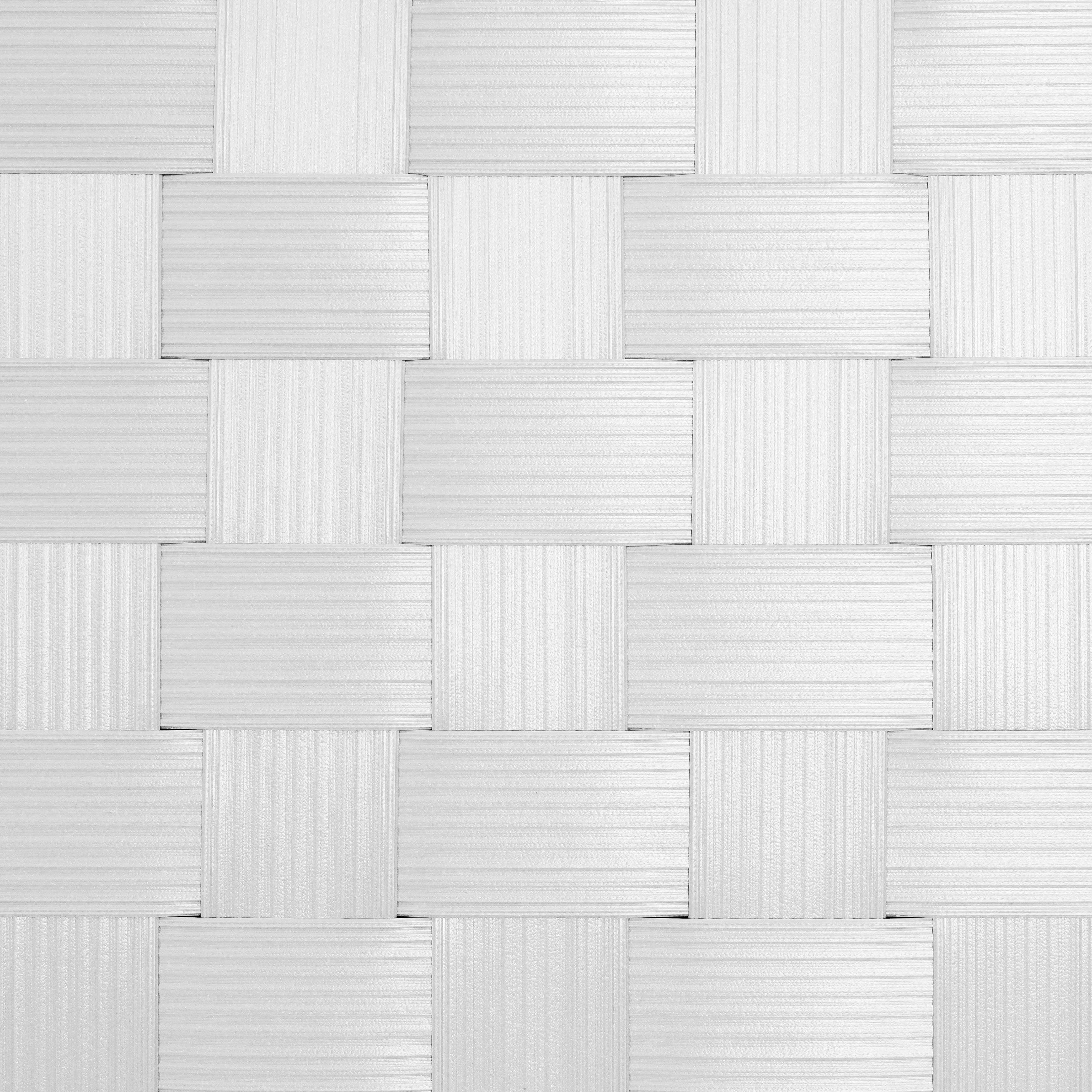Red Lantern 4 ft. Short Woven Fiber Outdoor All Weather Folding Screen - 4 Panel - White
