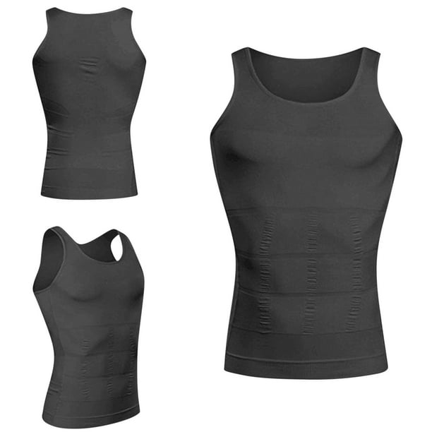 Xihbxyly Camiseta Moldeadora de Cuerpo Masculino, Moldeadora Adelgazante para Hombre, Diseño de Ajuste Cómodo, Tejido Transpirable, Soporte de Cintura Localizado, Ropa Deportiva, Uso Diario, Disponib