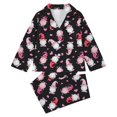 thumbnail image 3 of JIAYUE Girls Child Pajamas Set Fashion And Comfortable Colorful Cute Printed Nightwear Set Long Sleeve With Elastic Long Pants Sleepwear Outfits For Indoor Soft Loose Loungewear, 3 of 9