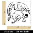 thumbnail image 2 of Gryphon Griffin Mythical Creature Self-Inking Rubber Stamp Ink Stamper - Pink Ink - Small 1 Inch, 2 of 7