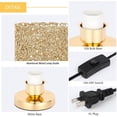 thumbnail image 2 of Bedside Table Lamp - Stylish Bedside Table, Decorative Home Table Lamp with Metal Wiring Shade for Bedroom, Living Room, Guest Room, office, College Dorm - Gold, 2 of 5