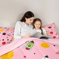 thumbnail image 5 of Homewish Red Black Planet Bedding Comforter Set,Cartoon Astronaut Rocket Twin Comforter Sets,Kawaii Stars Print Bedding Set For Boys Girls,Breathable Home Decor Reversible,2-Piece, 5 of 8