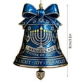 thumbnail image 3 of Chanana Hanukkah Gifts for Men Women, Acrylic Ornament with Stained Glass Effect, Jewish Gifts for Mom Sister Friends, Chanukkah Decorations (Chanukkah Candle Bell), 3 of 6