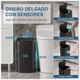 thumbnail image 2 of 2 PZS Bote De Basura Grande Inteligente Para cocina Baño Con Tapa Sensor Negro, 2 of 4