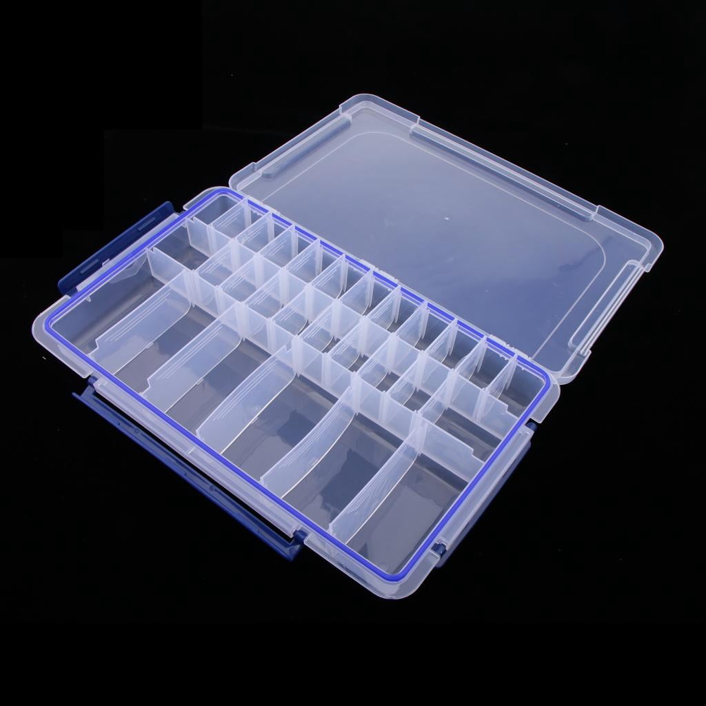 EHJRE Storage Box Jewelry Bead Organizer, Clear Plastic Container Box with 28 Removeable Compartment, Perfect for Storing Rhinestones, Small Charms, Earrings,