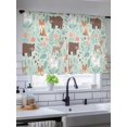 thumbnail image 5 of Sheer Curtains 45 Inch Length, Cartoon Animals Semi Sheer Curtains Light Filtering Window Treatment, Bunny Foxes Elk Abstract Art Privacy Voile Drapes for Living Room Bedroom 52x45 Inch, 5 of 7