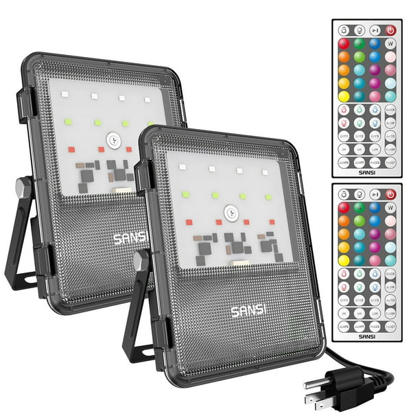 SANSI 40W LED Flood Light Outdoor, 4400LM RGB Flood Light, Color