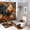 style-1082, variant on Shower Curtain 4 Piece Set Bathroom Decor Set with Non-Slip Rugs Toilet Lid Cover And Bath Mat Vintage Farmhouse Fall Pumpkin Sunflower Rooster Waterproof Shower Curtain Autumn Thanksgiving Pumpkin