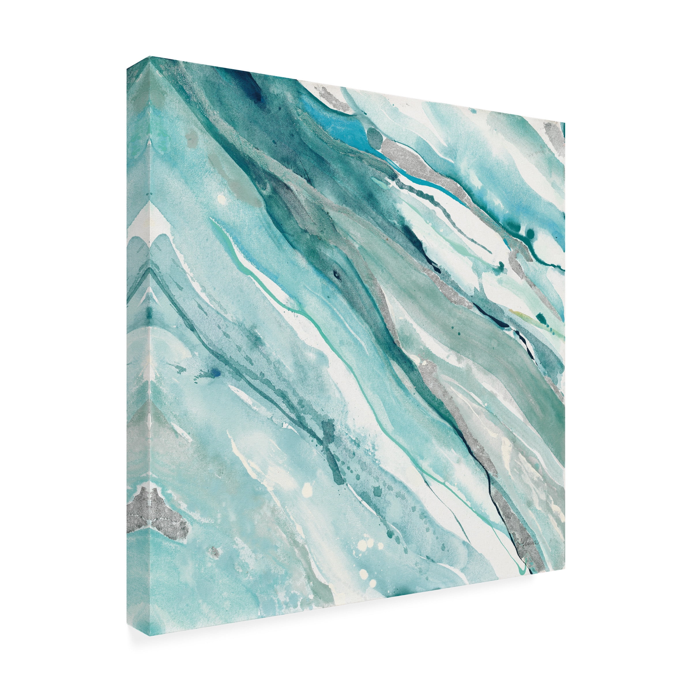 Trademark Fine Art 'Silver Springs II Blue Green' Canvas Art by Albena Hristova