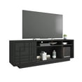 thumbnail image 2 of Techni Mobili Contemporary TV Stand for TV’s up to 70” with Patterned Storage Cabinet and Open Shelving RTA-945TV-BK, 2 of 11