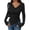 Black-L, variant on Women's high-neck drawstring pleated asymmetrical hem long-sleeved slim-fit T-shirt