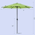thumbnail image 6 of Abba Patio 9ft Outdoor Patio Umbrella w/ Push Button Tilt and Crank, 8 Ribs, Lime, 6 of 7