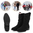 thumbnail image 1 of Botas Occidental Zippe Cortas Cómodas Gamuza Botines Mujer Antideslizantes Ligeros para Otoño Invierno Rojo, 1 of 9