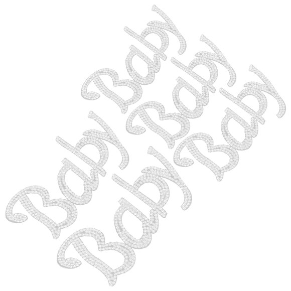 OUNONA 5Set Sparkly Letter Stickers Silver Self-Adhesive for DIY Creations Professional Designers