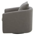 thumbnail image 4 of Bowery Hill 18.5'' Modern Fabric Swivel Accent Chair in Gray/Warm Walnut, 4 of 11