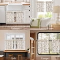 thumbnail image 5 of NICETOWN Floral Kitchen Curtains for Windows, Rose Pattern Printed Linen Curtains with Tassels, Country Linen Light Filtering Small Curtains for Living Room Laundry, 26"x36", Yellow, 2 Panels, 5 of 6