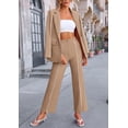 thumbnail image 4 of Conjunto PRETTYGARDEN Blazer Oversize y Pantalones Palazzo Anchos Caqui XXL, 4 of 8