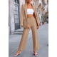 thumbnail image 4 of Conjunto PRETTYGARDEN Blazer Oversize y Pantalones Palazzo Anchos Caqui XXL, 4 of 8