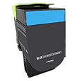 thumbnail image 1 of Zoomtoner Compatible LEXMARK 71B1HC0 High Yield Laser Toner Cartridge Cyan for Lexmark / IBM CS-517DE, 1 of 1