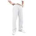 thumbnail image 1 of Summer Men‘s Cotton Linen Straight Drawstring Sweatpants Loose Casual Pants, 1 of 6