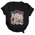 thumbnail image 3 of Women's Dolly Shirts Vintage Dolly Fan Printed Tee, Loose‑Fit Unisex Cotton Blend Short‑Sleeve Casual Leisure Shirt Tops S, 3 of 5