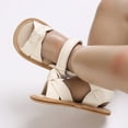 thumbnail image 3 of Infant Baby Girls Sandals Summer Beach Outdoor Bowknot Soft Rubber Sole Toddler Princess Dress Flats Walking Shoes, 3 of 8