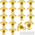 thumbnail image 1 of Perillas para cajón Romeda de acero inoxidable dorado de 30 mm, 18 piezas, 1 of 7