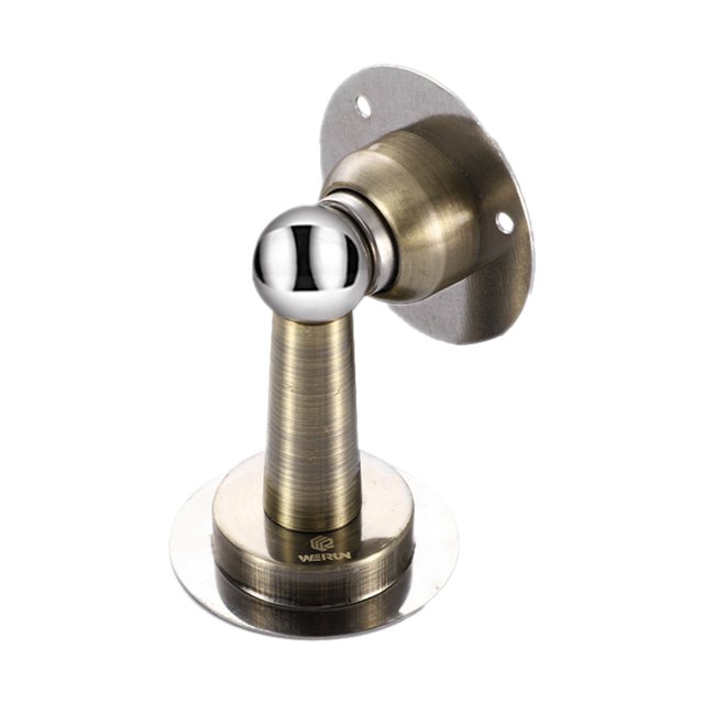 Tope de puerta magnético Tope de puerta autoblocante sin perforación Herrajes para puerta (bronce) Ehuebsd Libre de BPA