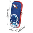 thumbnail image 7 of PureCasa Stereoscopic Pencil Box Large Capacity Stationery Storage Box for s, Supplies Creative Pencil Case, 1 Pack, Blue, Astronaut, 9"x4"x1.8", 7 of 7