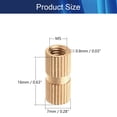 thumbnail image 2 of Wekity Écrous Moletés Filetage Femelle M5x7mm, 100 Pcs OD Laiton Fileté Insert Écrous d'Injection Joint Soudé Hydraulique Assortiment Kit pour Impression 3D Moulage par Injection-0621, 2 of 5