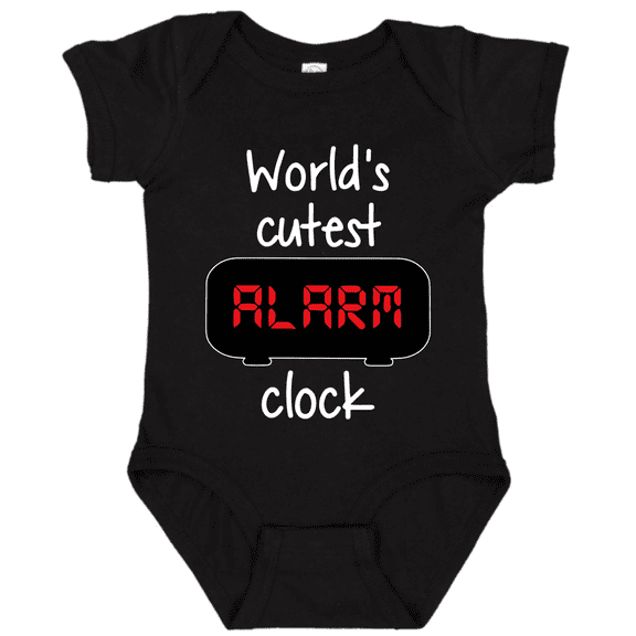 Funny Baby Bodysuit World's Cutest Alarm Clock Graphic Baby Onesie for Infants