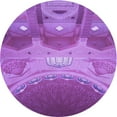 thumbnail image 1 of Ahgly Tapis Rond Lavable en Machine Intérieur Transitionnel Heliotrope Violet, 4 Pieds Rond, 1 of 7