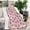 Cow and Strawberry Pink Pattern, variant on Cow and Cloud White Pattern Soft Flannel Throw Blanket, Warm Cozy Fuzzy Blanket for Sofa Bed Couch, All Season, 30"x40"