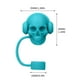 thumbnail image 3 of Vaso de silicona de grado alimenticio con tapa de popote y calavera de 10 mm, ideal para Halloween, con popote flexible, a prueba de fugas, portátil, plegable, base antideslizante, ideal, 3 of 8