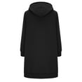 thumbnail image 4 of idosla Women's Zip Up Long Hoodies Coat Oversized Long Sleeve Fleece Sweatshirts Casual Fall Fashion Jacket with Pockets (Black, L), 4 of 4