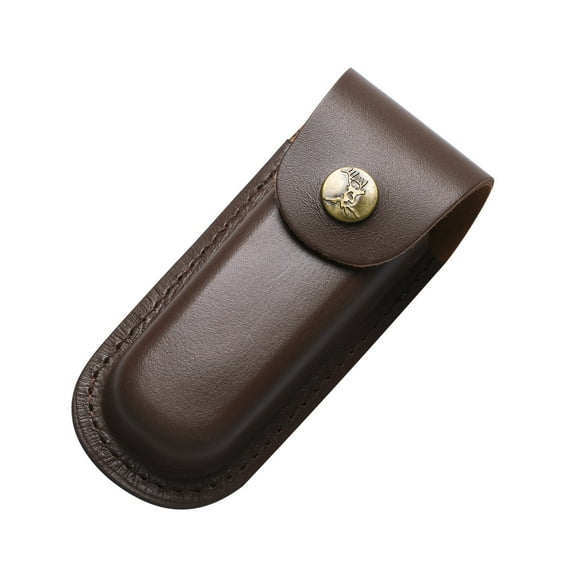 5 inches Leather Knife Sheath Folding Pocket Knife Pouch Holster For 5" Folding Tool 4 3/4"Multl-Tool