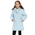 thumbnail image 2 of ZSHOW Big Girls' Coat Recycled Warm Winter Coat Waterproof Long Winter Puffy Jacket Light Blue 14/16, 2 of 10