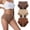 Khaki, variant on Lunuaoe Women's Leak-Proof Menstrual Period Panties (3-Pack), 3-Layer Absorbent Breathable Mesh Briefs, Reusable Protective Underwear
