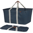 thumbnail image 4 of CleverMade Collapsible Laundry Tote Foldable Carry Basket 2 Pack, Navy Noir, 4 of 8